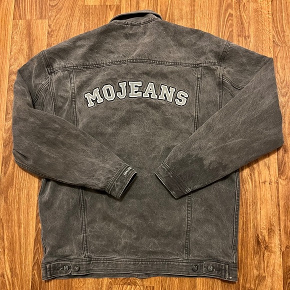 MOJEANS BY MAURICE MALONE Other - Vintage Mojeans by Maurice Malone Denim Jacket Men‎ Large Gray Wash Embroidered